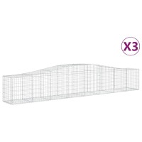 vidaXL Arched Gabion Baskets 3 pcs 157.5