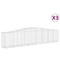 vidaXL Arched Gabion Baskets 3 pcs 157.5