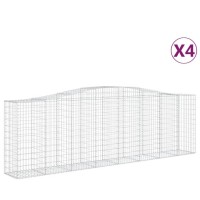 vidaXL Arched Gabion Baskets 4 pcs 157.5