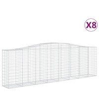 vidaXL Arched Gabion Baskets 8 pcs 157.5