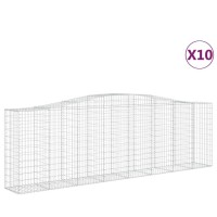 vidaXL Arched Gabion Baskets 10 pcs 157.5