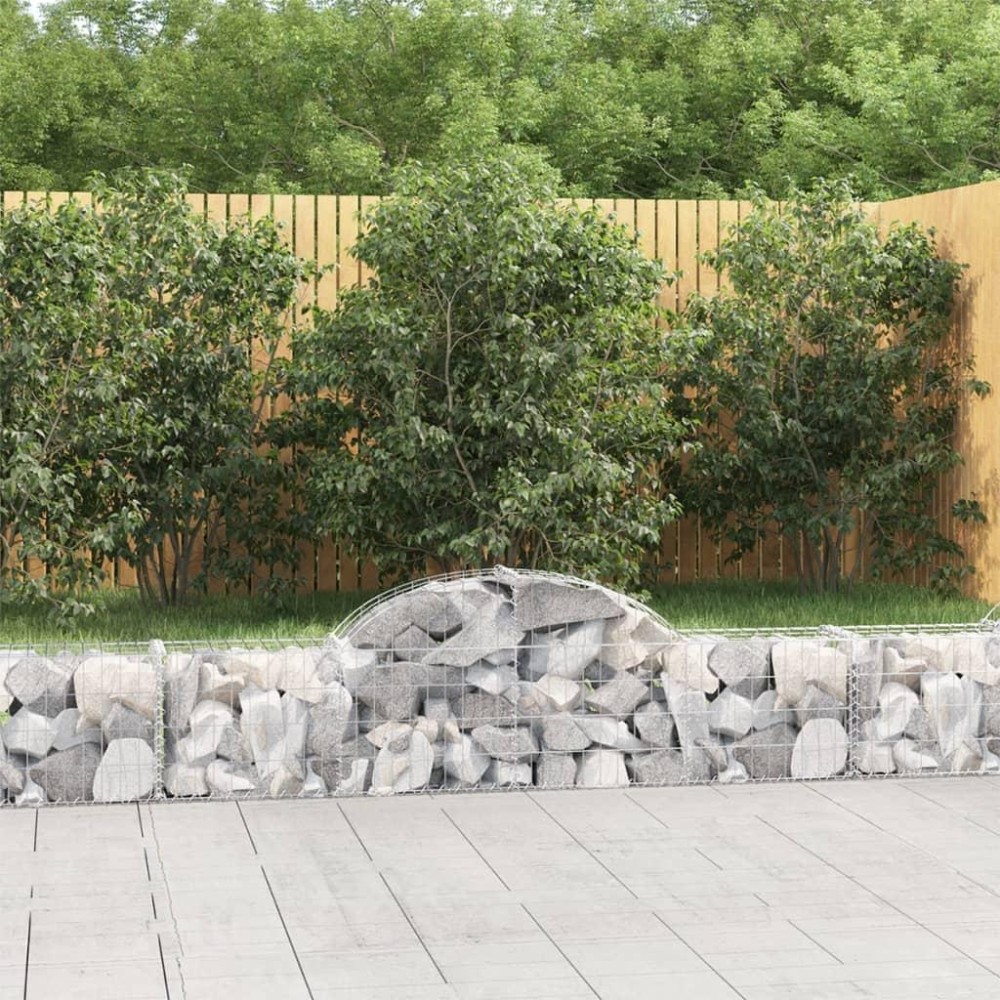 vidaXL Arched Gabion Baskets 4 pcs 78.7