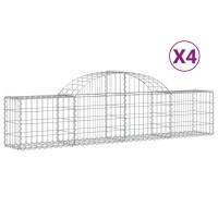 vidaXL Arched Gabion Baskets 4 pcs 78.7