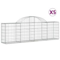 vidaXL Arched Gabion Baskets 5 pcs 78.7