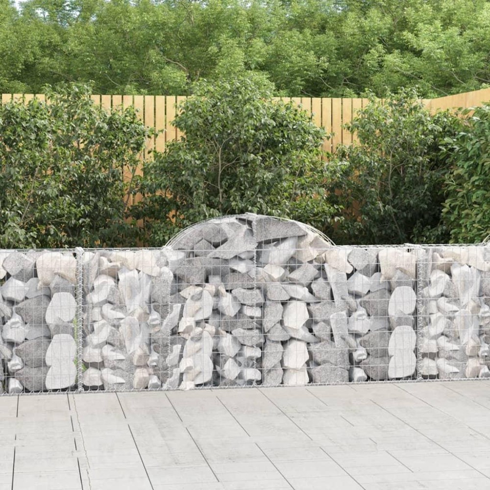 vidaXL Arched Gabion Baskets 3 pcs 78.7