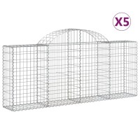 vidaXL Arched Gabion Baskets 5 pcs 78.7