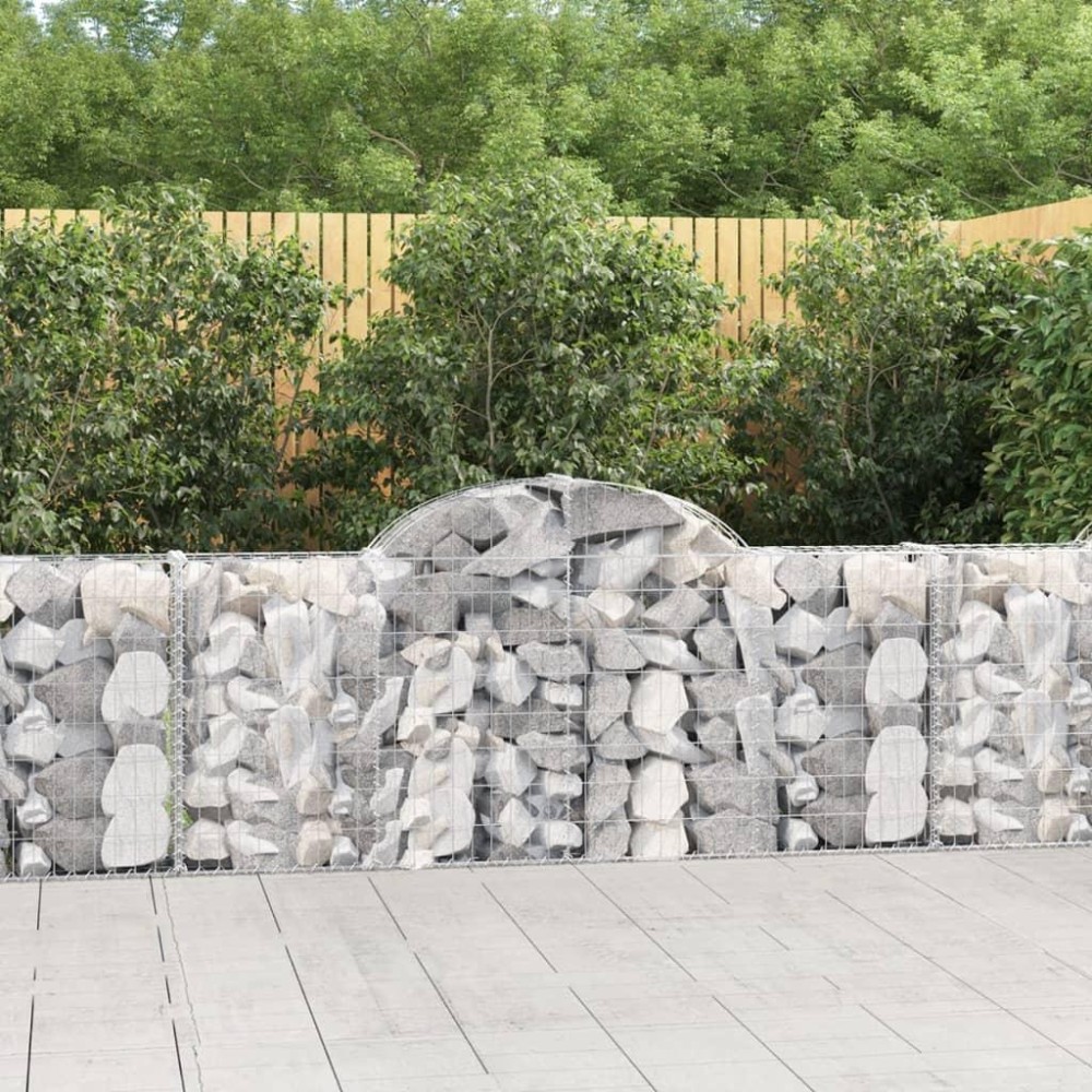 vidaXL Arched Gabion Baskets 18 pcs 78.7