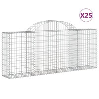 vidaXL Arched Gabion Baskets 25 pcs 78.7