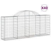 vidaXL Arched Gabion Baskets 40 pcs 78.7