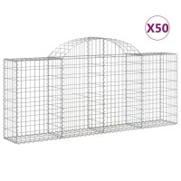 vidaXL Arched Gabion Baskets 50 pcs 78.7