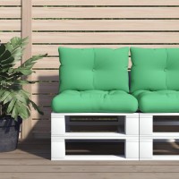 vidaXL Pallet Cushions 2 pcs Green Fabric