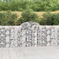 vidaXL Arched Gabion Baskets 4 pcs 78.7