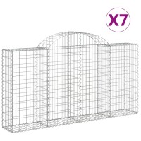 vidaXL Arched Gabion Baskets 7 pcs 78.7