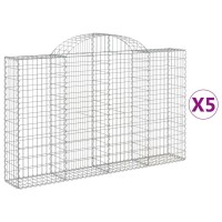 vidaXL Arched Gabion Baskets 5 pcs 78.7