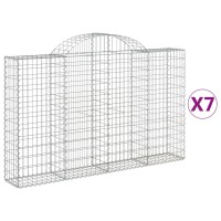 vidaXL Arched Gabion Baskets 7 pcs 78.7