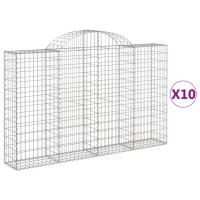 vidaXL Arched Gabion Baskets 10 pcs 78.7