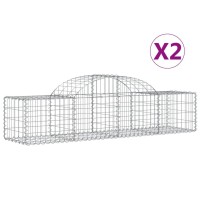 vidaXL Arched Gabion Baskets 2 pcs 78.7