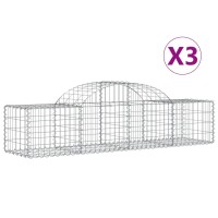 vidaXL Arched Gabion Baskets 3 pcs 78.7