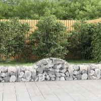 vidaXL Arched Gabion Baskets 4 pcs 78.7