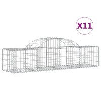 vidaXL Arched Gabion Baskets 11 pcs 78.7