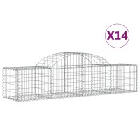 vidaXL Arched Gabion Baskets 14 pcs 78.7