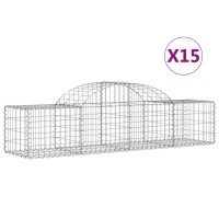 vidaXL Arched Gabion Baskets 15 pcs 78.7