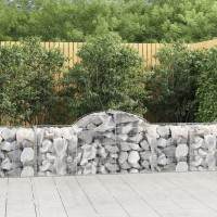 vidaXL Arched Gabion Baskets 9 pcs 78.7