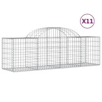 vidaXL Arched Gabion Baskets 11 pcs 78.7