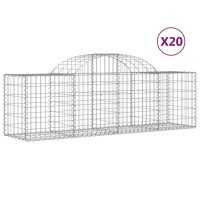 vidaXL Arched Gabion Baskets 20 pcs 78.7