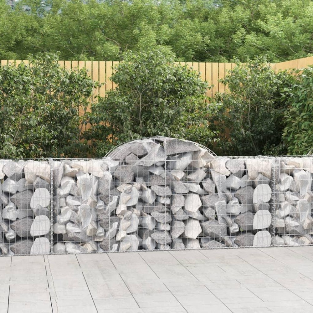 vidaXL Arched Gabion Baskets 3 pcs 78.7