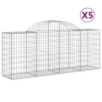 vidaXL Arched Gabion Baskets 5 pcs 78.7