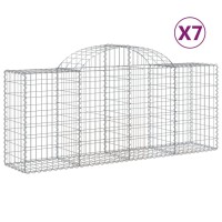 vidaXL Arched Gabion Baskets 7 pcs 78.7