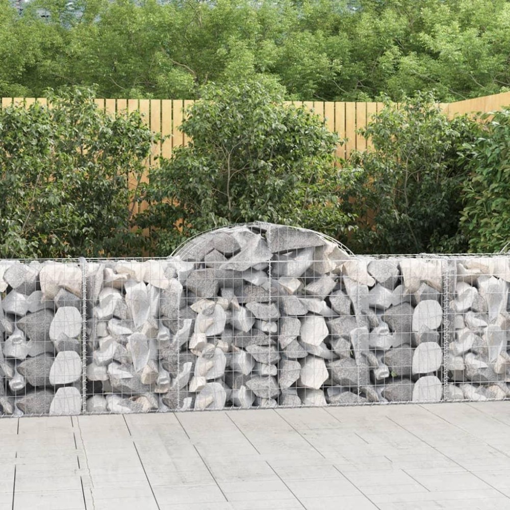 vidaXL Arched Gabion Baskets 8 pcs 78.7