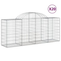 vidaXL Arched Gabion Baskets 20 pcs 78.7