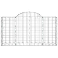 vidaXL Arched Gabion Baskets 3 pcs 78.7