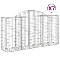 vidaXL Arched Gabion Baskets 7 pcs 78.7