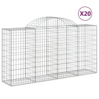 vidaXL Arched Gabion Baskets 20 pcs 78.7