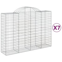 vidaXL Arched Gabion Baskets 7 pcs 78.7