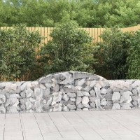 vidaXL Arched Gabion Baskets 2 pcs 118.1