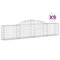 vidaXL Arched Gabion Baskets 9 pcs 118.1