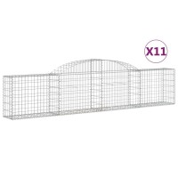 vidaXL Arched Gabion Baskets 11 pcs 118.1