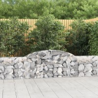 vidaXL Arched Gabion Baskets 12 pcs 118.1