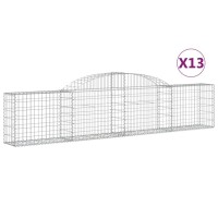 vidaXL Arched Gabion Baskets 13 pcs 118.1