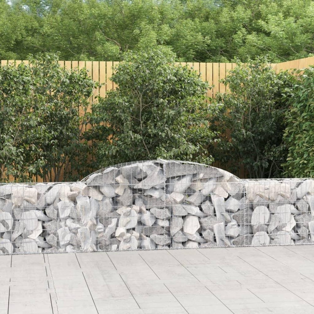 vidaXL Arched Gabion Baskets 15 pcs 118.1