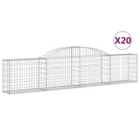 vidaXL Arched Gabion Baskets 20 pcs 118.1