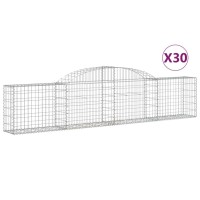 vidaXL Arched Gabion Baskets 30 pcs 118.1