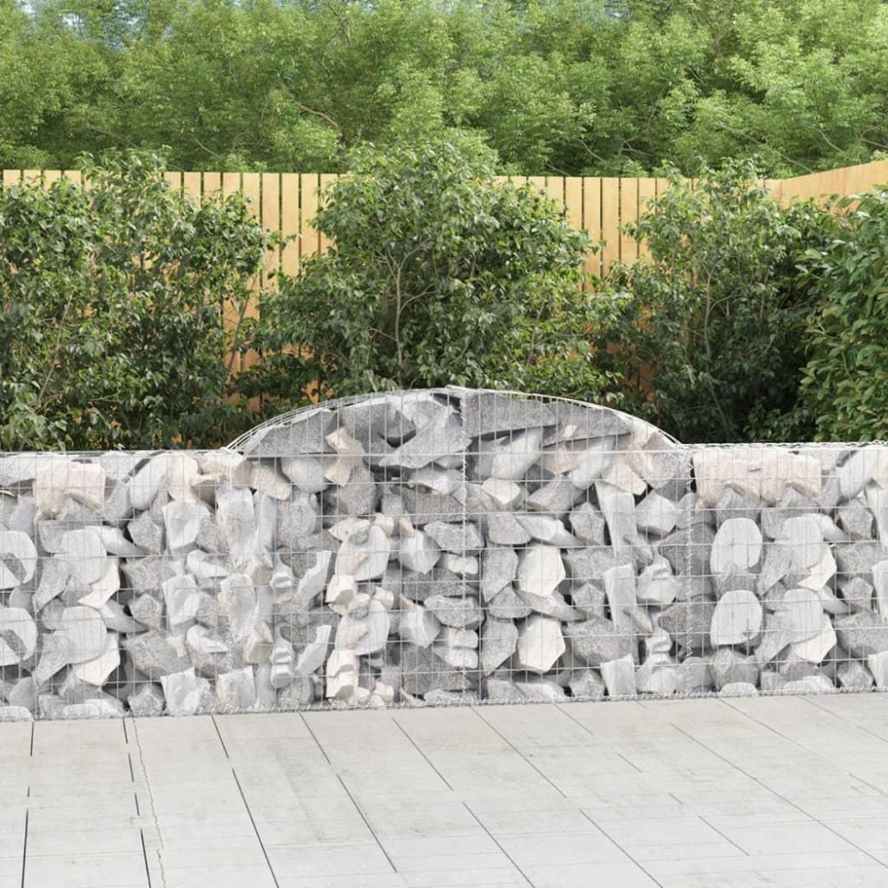 vidaXL Arched Gabion Baskets 3 pcs 118.1