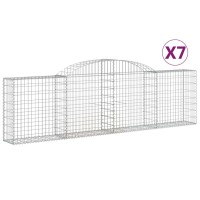 vidaXL Arched Gabion Baskets 7 pcs 118.1