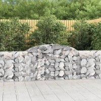 vidaXL Arched Gabion Baskets 8 pcs 118.1