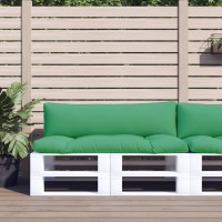 vidaXL Pallet Cushions 2 pcs Green Fabric